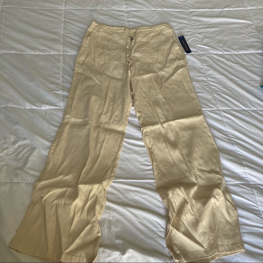 NWT Pendleton Wide Leg Linen Pants